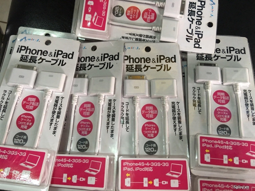 Cáp nối dài ra 1m2 cho IPhone 4S hàng Nhật