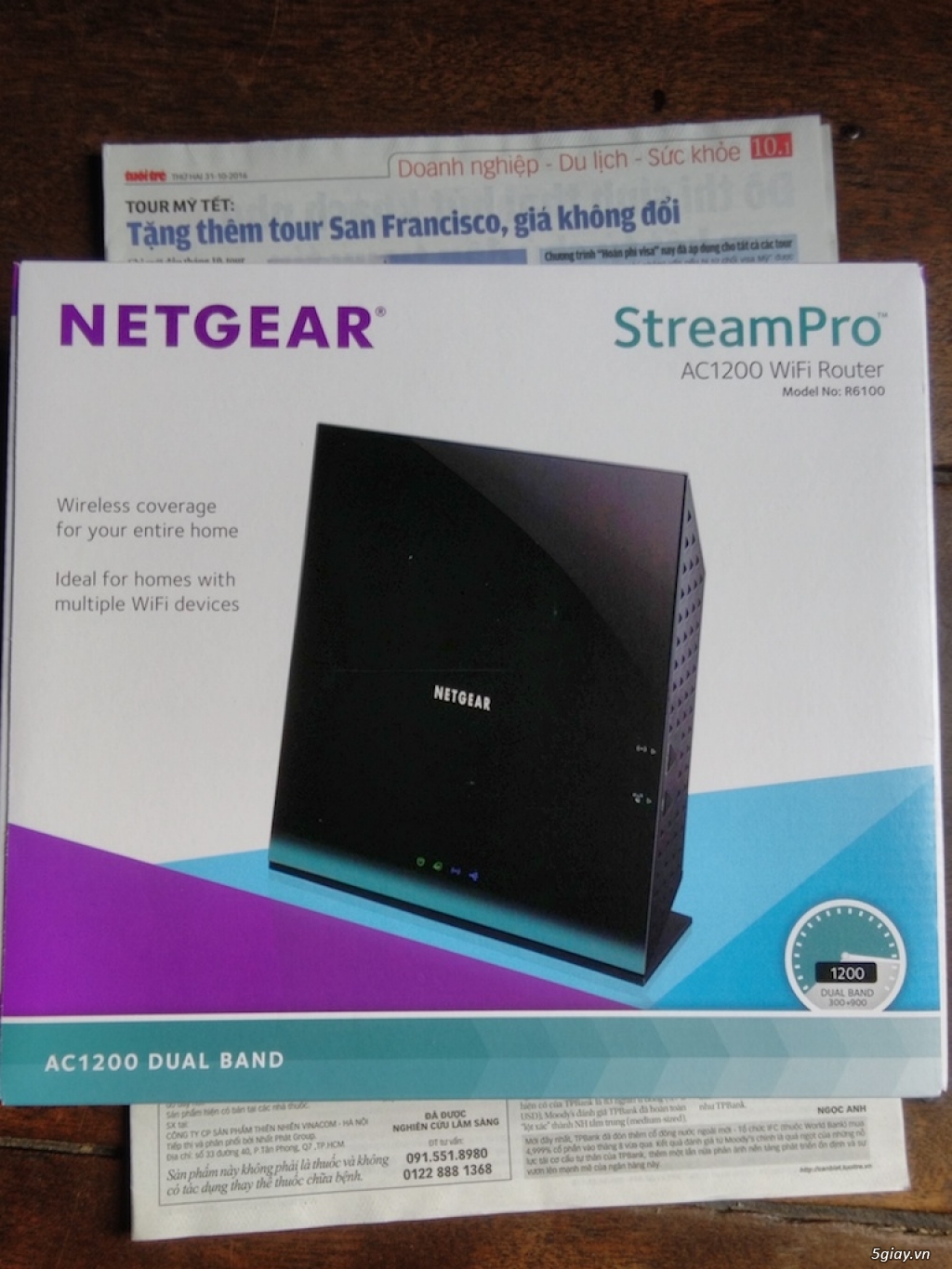 Modem wifi Netgear R6100 có AC1200 5giay