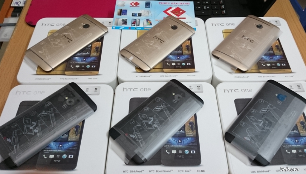 Htc One M7_32GB quốc tế / Màu Gold / New 100% FullBox - 1