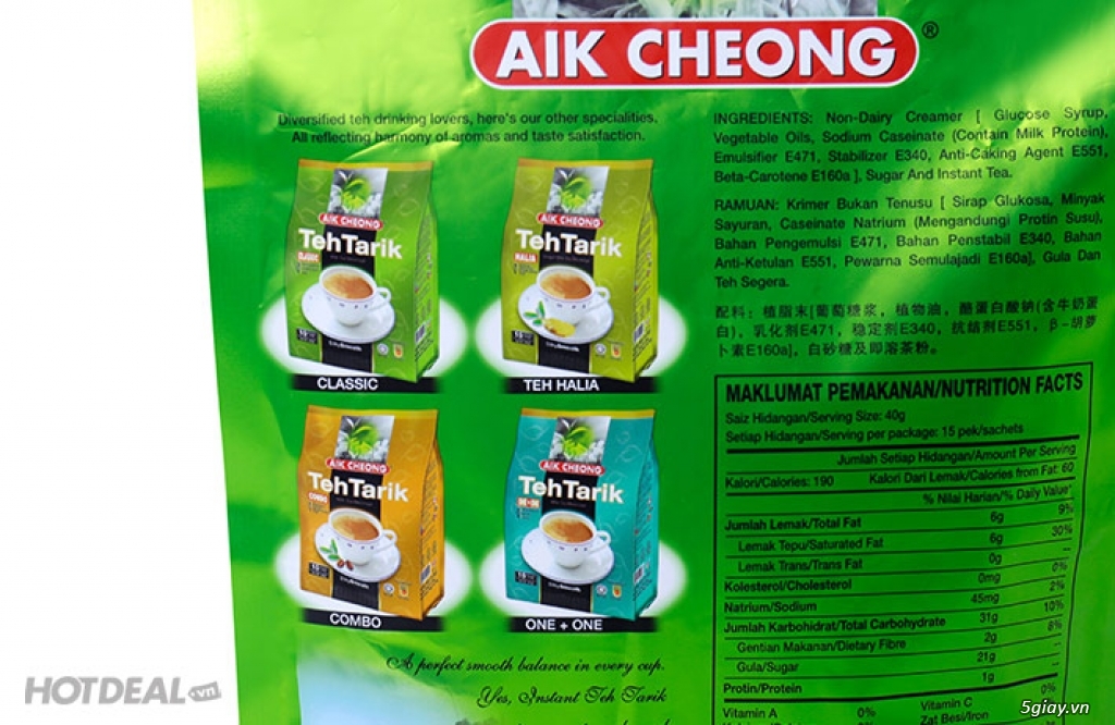 Trà sữa AIK CHEONG - Teh Tarik 600g Nhập khẩu Malaysia