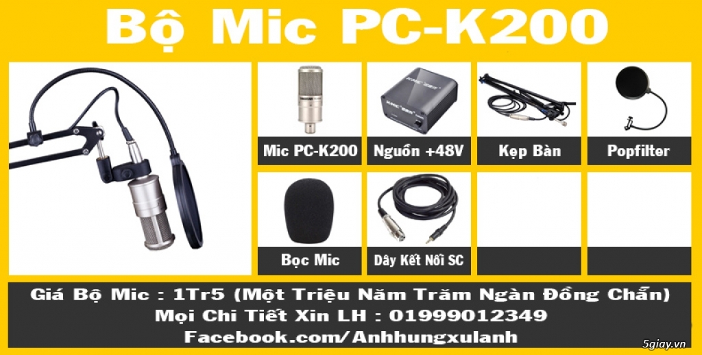 Bộ Mic Thu Âm Takstar PC-K200