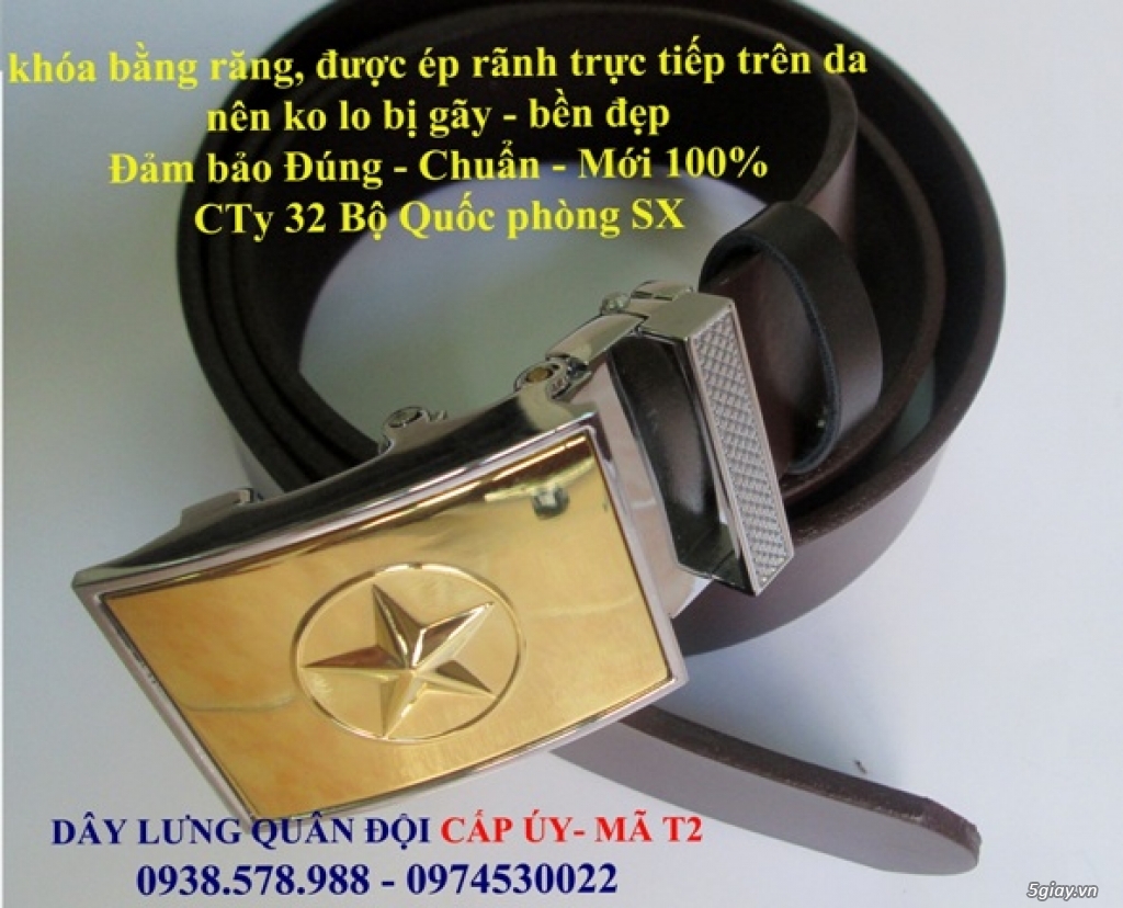 Dây lưng sĩ quan, Giầy công an, Giầy quân đội, Nón bảo hiểm HCKT công - 2