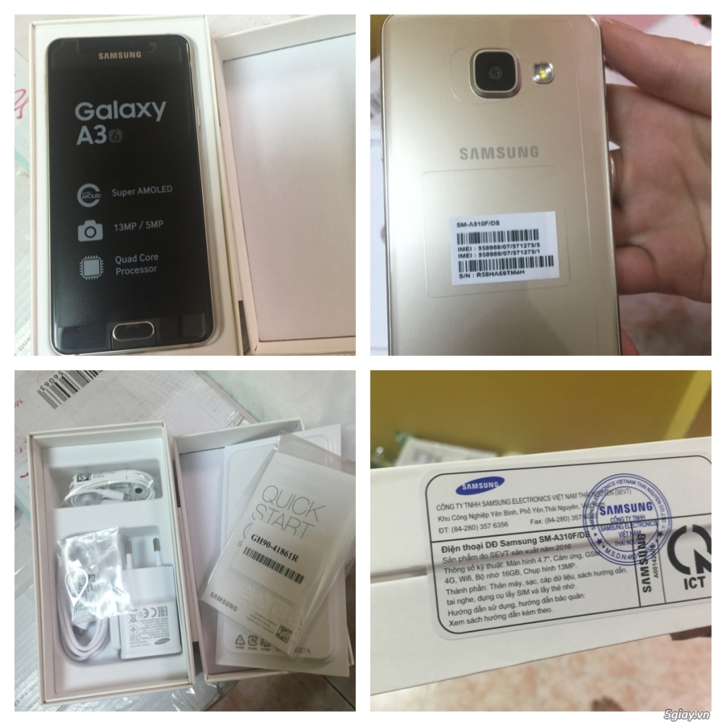 [HCM] Bán Samsung A3 (2016) fullbox, 100%