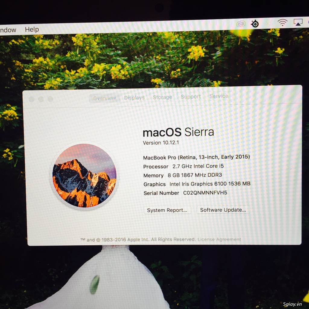 Cần Bán Macbook Pro Retina 13inch 2015, Còn Bảo Hành (Hình Thật) - 3