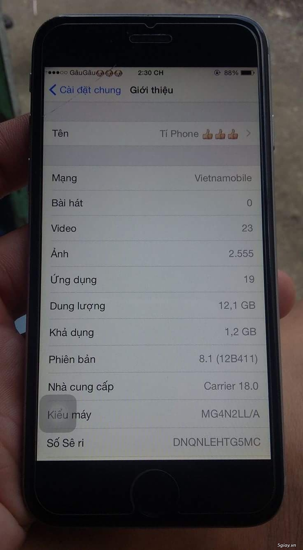 Iphone 6 Grey Qt chính hãng LL/A máy zin 99,9% như like new - 4