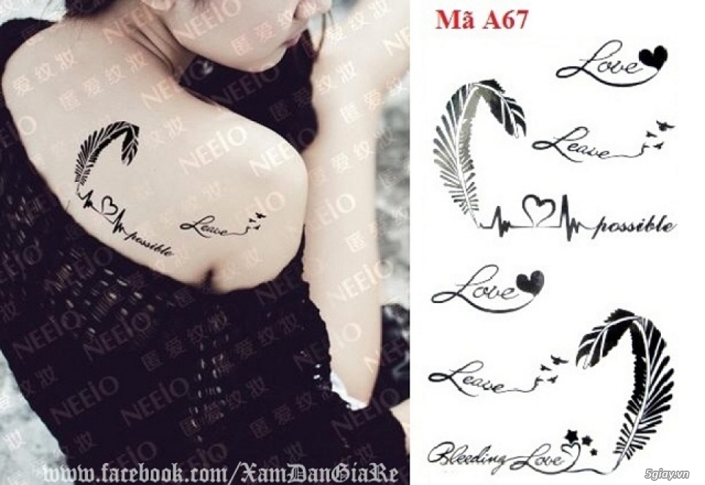 Hình xăm dán nghệ thuật - Tattoo sticker - Giá rẻ nhất!!! - 3