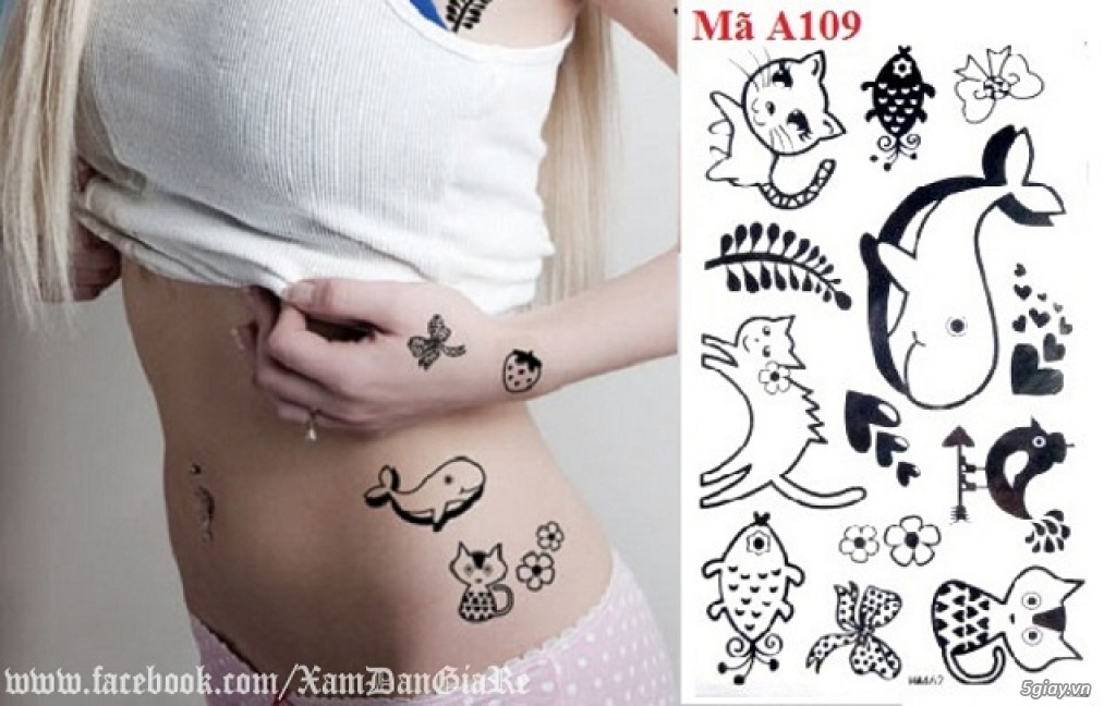 Hình xăm dán nghệ thuật - Tattoo sticker - Giá rẻ nhất!!! - 11