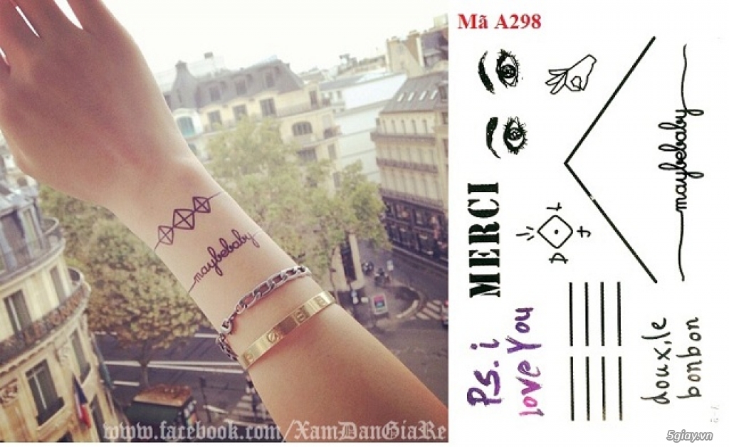 Hình xăm dán nghệ thuật - Tattoo sticker - Giá rẻ nhất!!! - 29