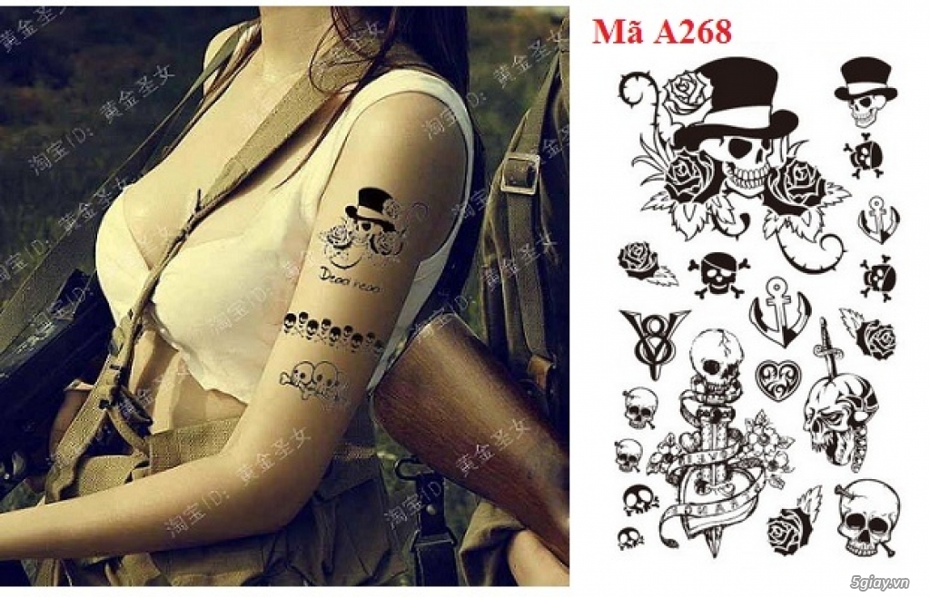 Hình xăm dán nghệ thuật - Tattoo sticker - Giá rẻ nhất!!! - 28