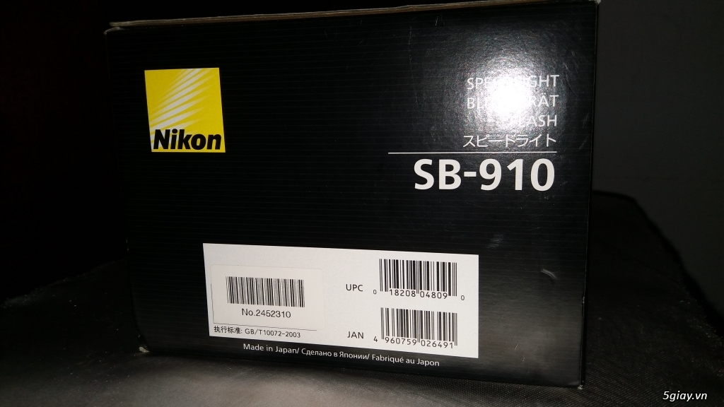 HCM-Flash Nikon SB-910 Fullbox new 100% Made in Japan.