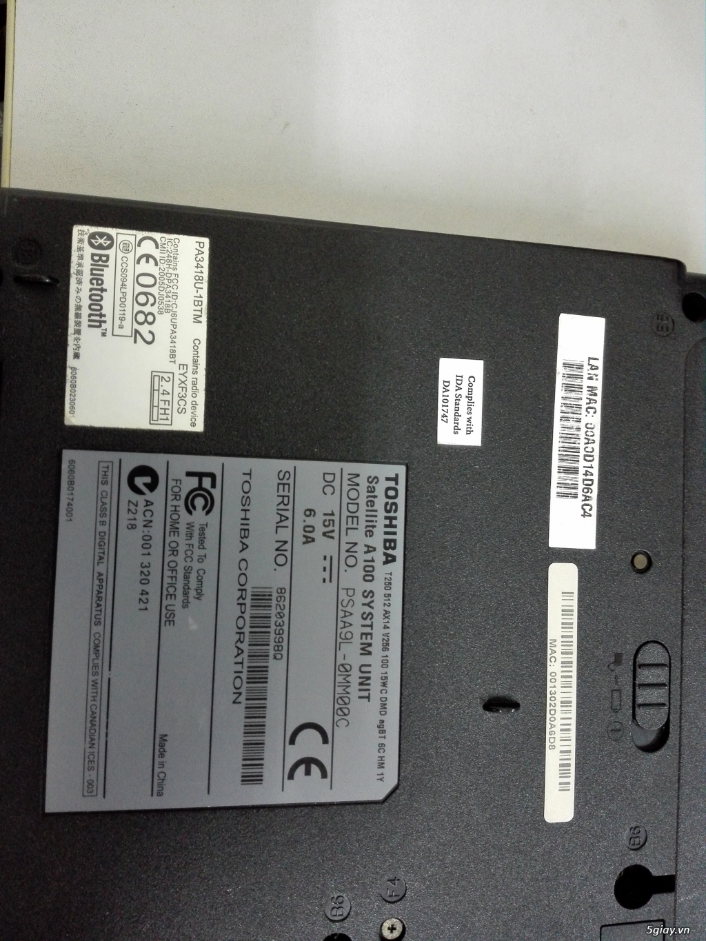 Toshiba A100 LCD 15,6inch màu cam giá 1.500.000VNĐ - 3