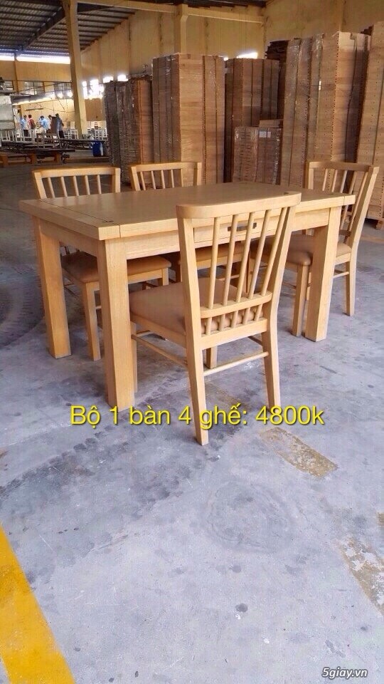 Công ty thanh lý Bàn ghế gỗ cao su tự nhiên (dành cho quán ăn, nhà hàng, quán cafe..) - 12