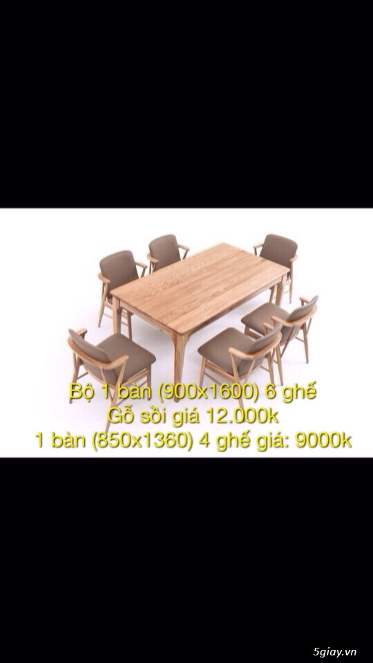 Công ty thanh lý Bàn ghế gỗ cao su tự nhiên (dành cho quán ăn, nhà hàng, quán cafe..) - 7