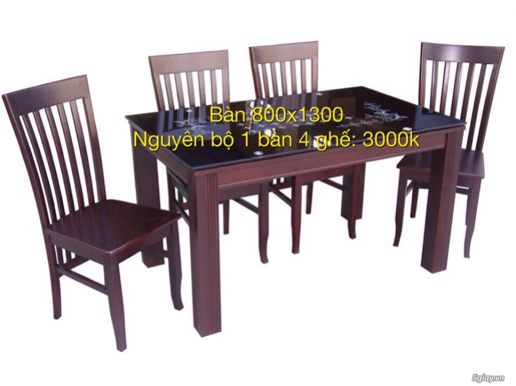 Công ty thanh lý Bàn ghế gỗ cao su tự nhiên (dành cho quán ăn, nhà hàng, quán cafe..) - 1