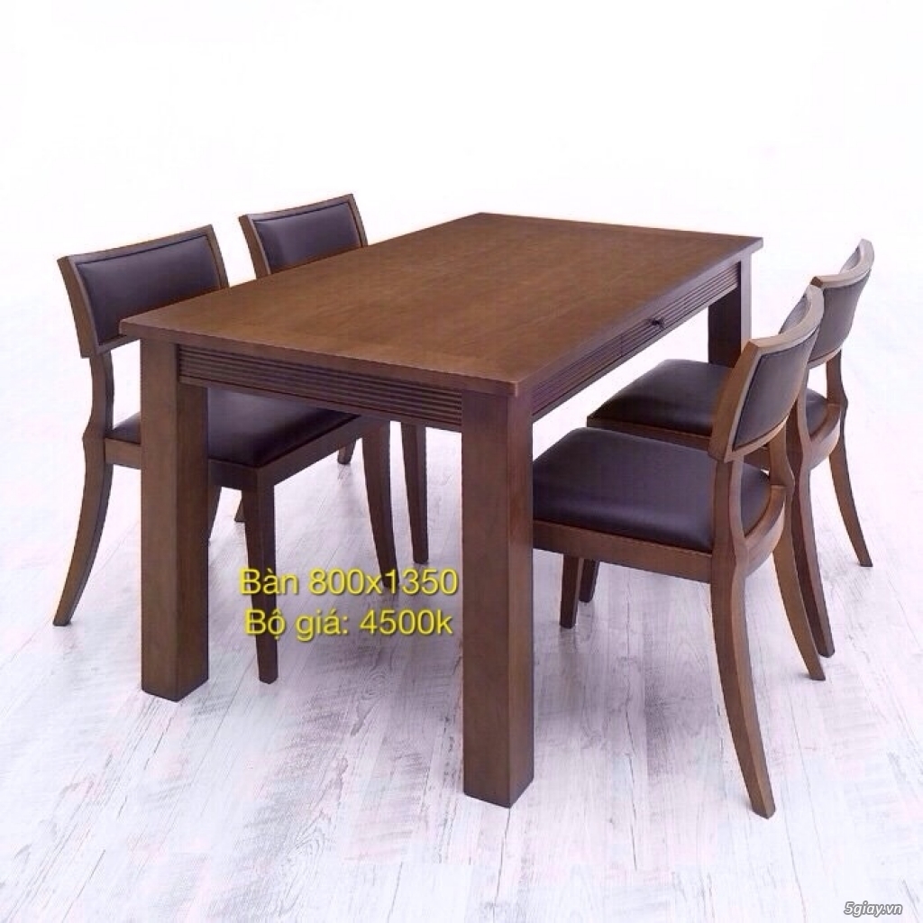 Công ty thanh lý Bàn ghế gỗ cao su tự nhiên (dành cho quán ăn, nhà hàng, quán cafe..) - 9