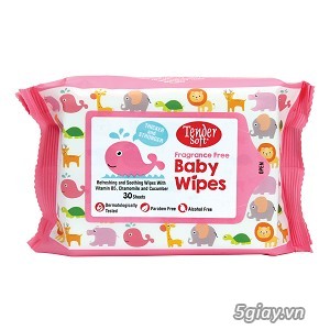 KHĂN GIẤY ƯỚT TENDER SOFT 30 TỜ KHÔNG MÙI