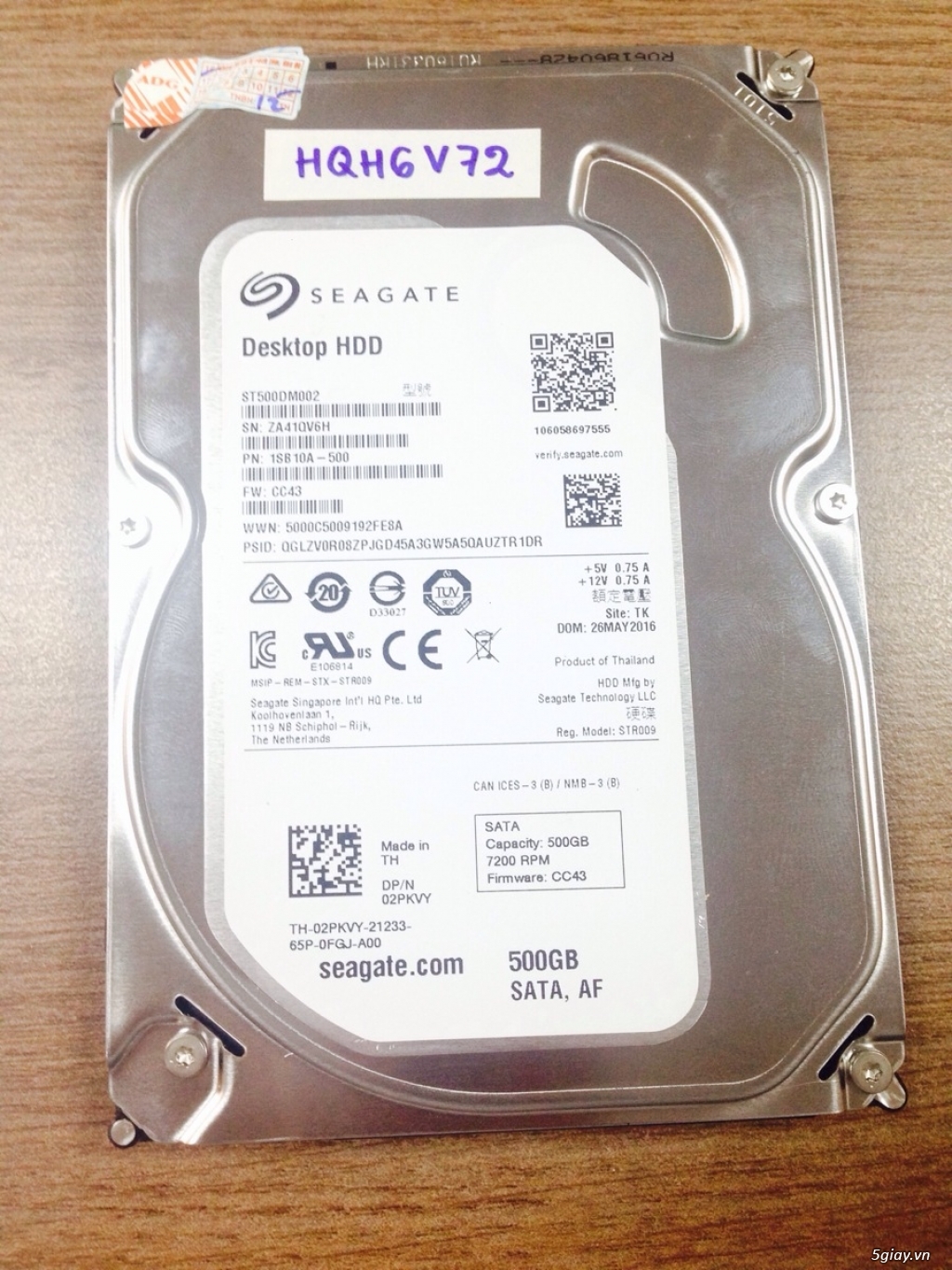Cần bán 3 hdd pc 500gb segate máy bộ, 4 thanh ram máy bộ 4gb, 1600