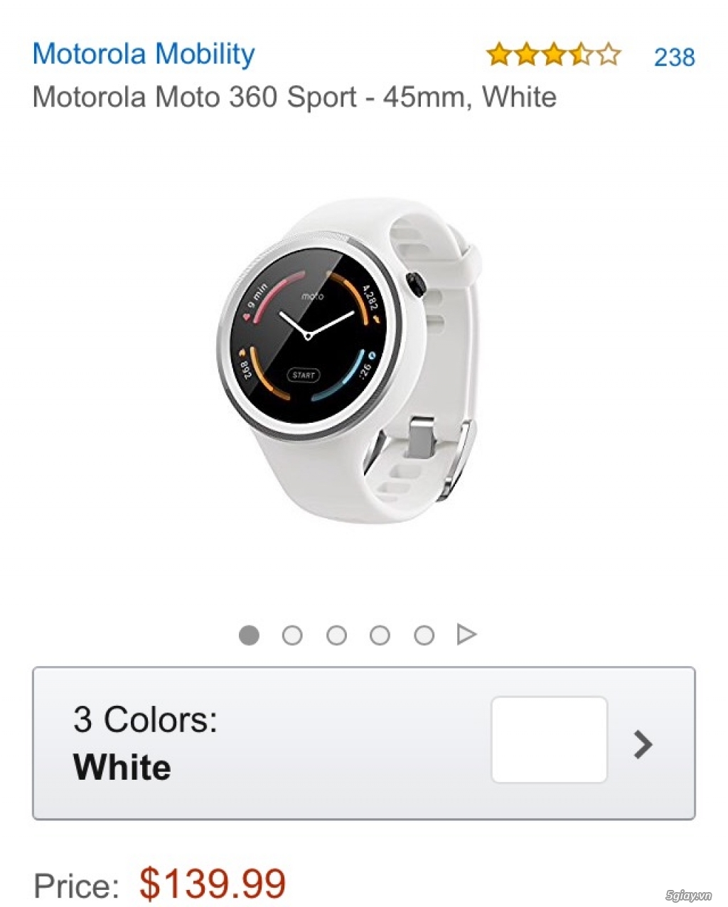 SmartWatch Moto360 Sport gen2 màu trắng New - 1