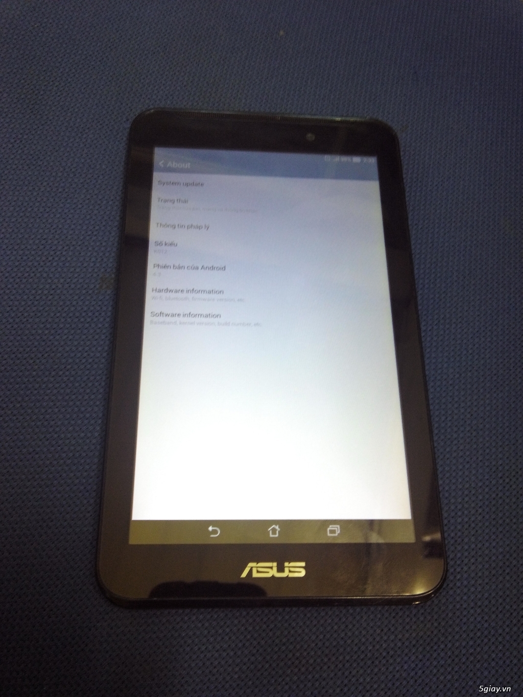 Cần bán điện thoại Asus notepad 7 K012,2 sim 2 sóng,3G ,wifi tốt.