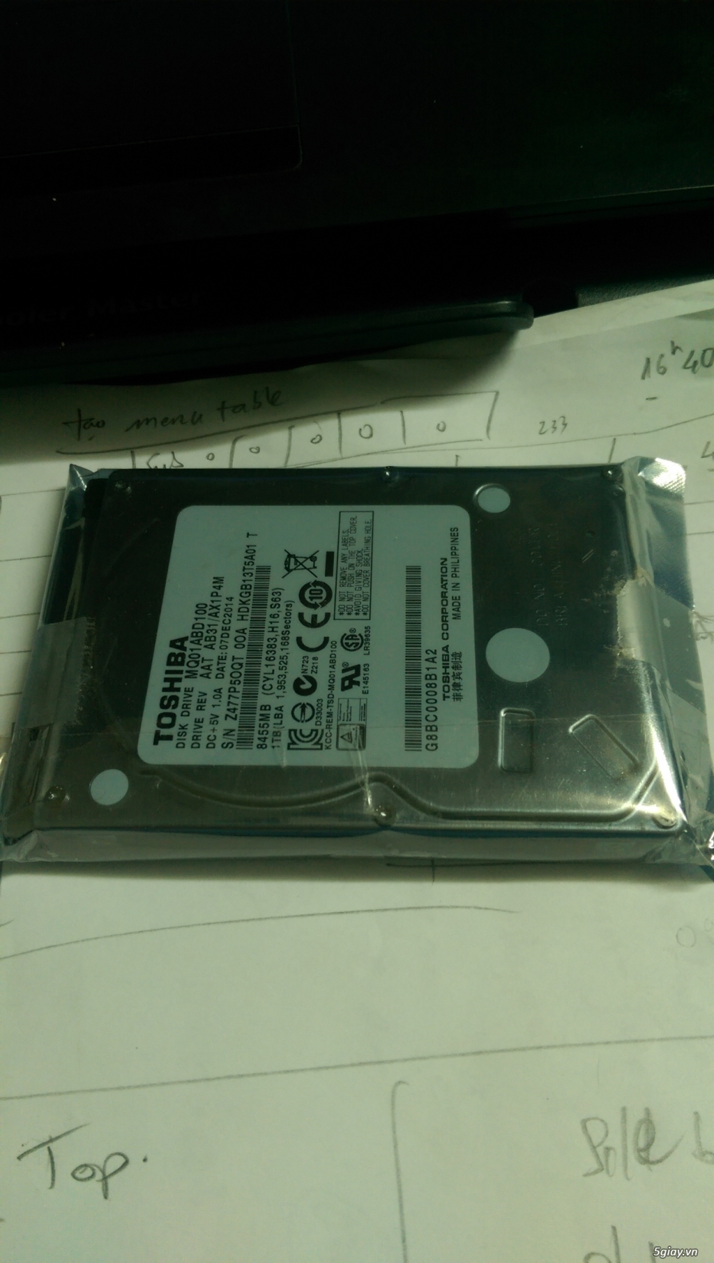 Còn 1 ổ cứng 1TB hàng chính hãng Toshiba bán giá 1 triệu chẵn - 1