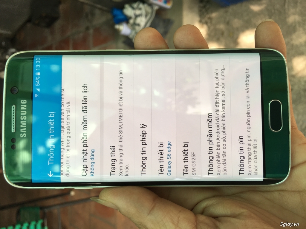 Samsung S6 Egde xanh lục bảo hàng Quốc tế 925F