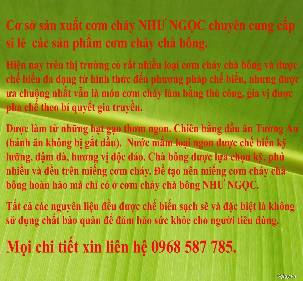 Cơm Cháy NHƯ NGỌC - 1