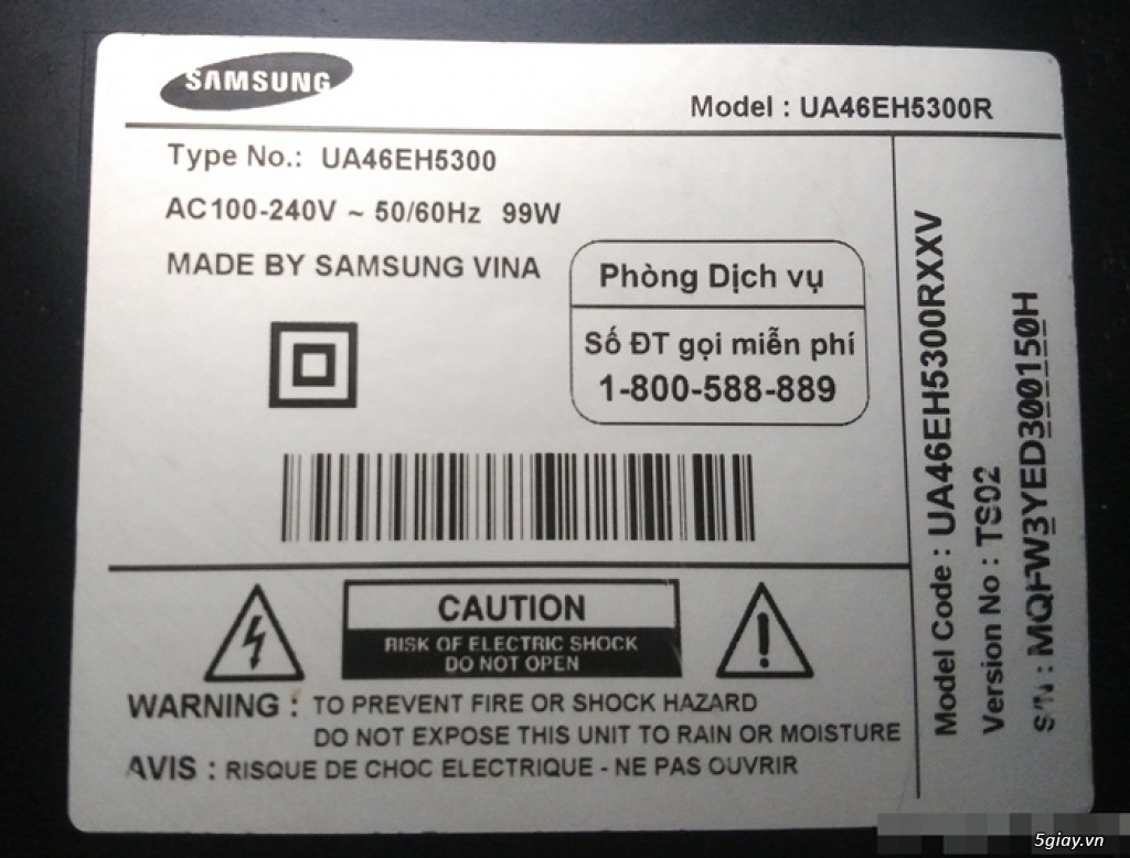 Bán tivi Samsung 46-UA46EH5300R giá 6tr2 - 1
