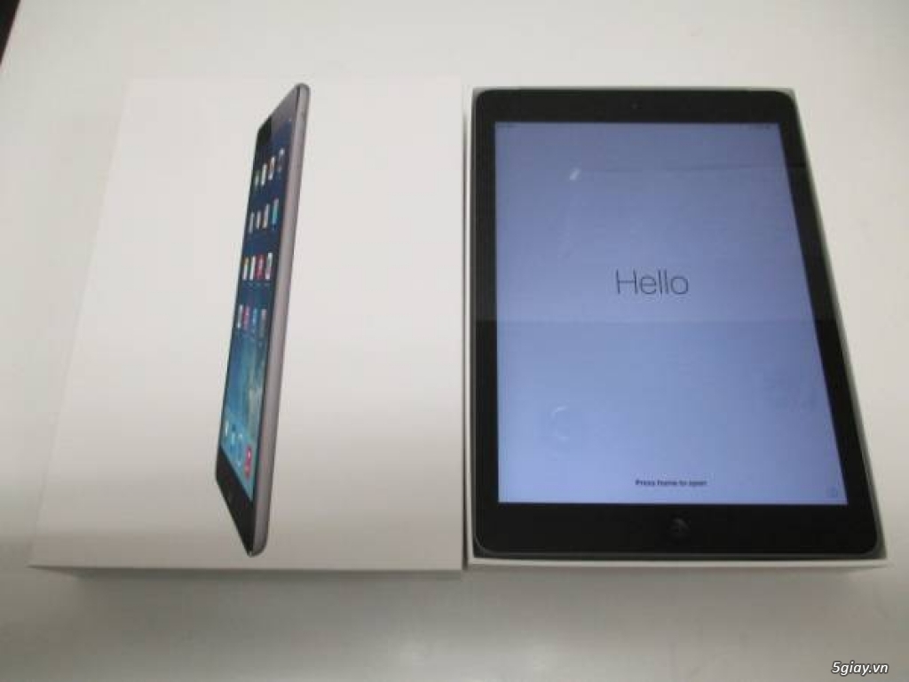 Bán Ipad Air 1 có 3G+wifi 16GB, máy màu xám, fullbox hộp sách xạc cáp