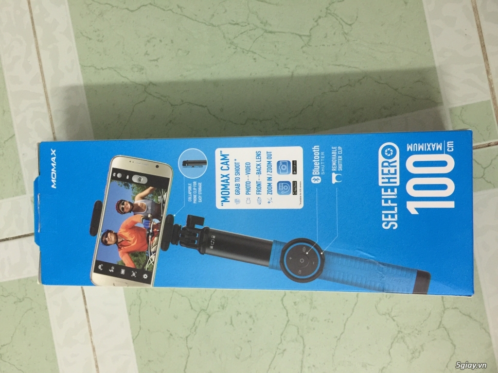 Hàng xịn-Gậy Selfie Momax Cam Selfie Hero 100cm - 1