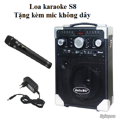 Loa bluetooth karaoke S8 - tặng kèm mic không dây Cty âm thanh hay - 1