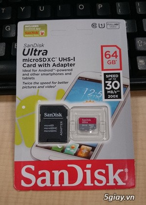 Thẻ Nhớ Micro sd SANDISK 64Gb