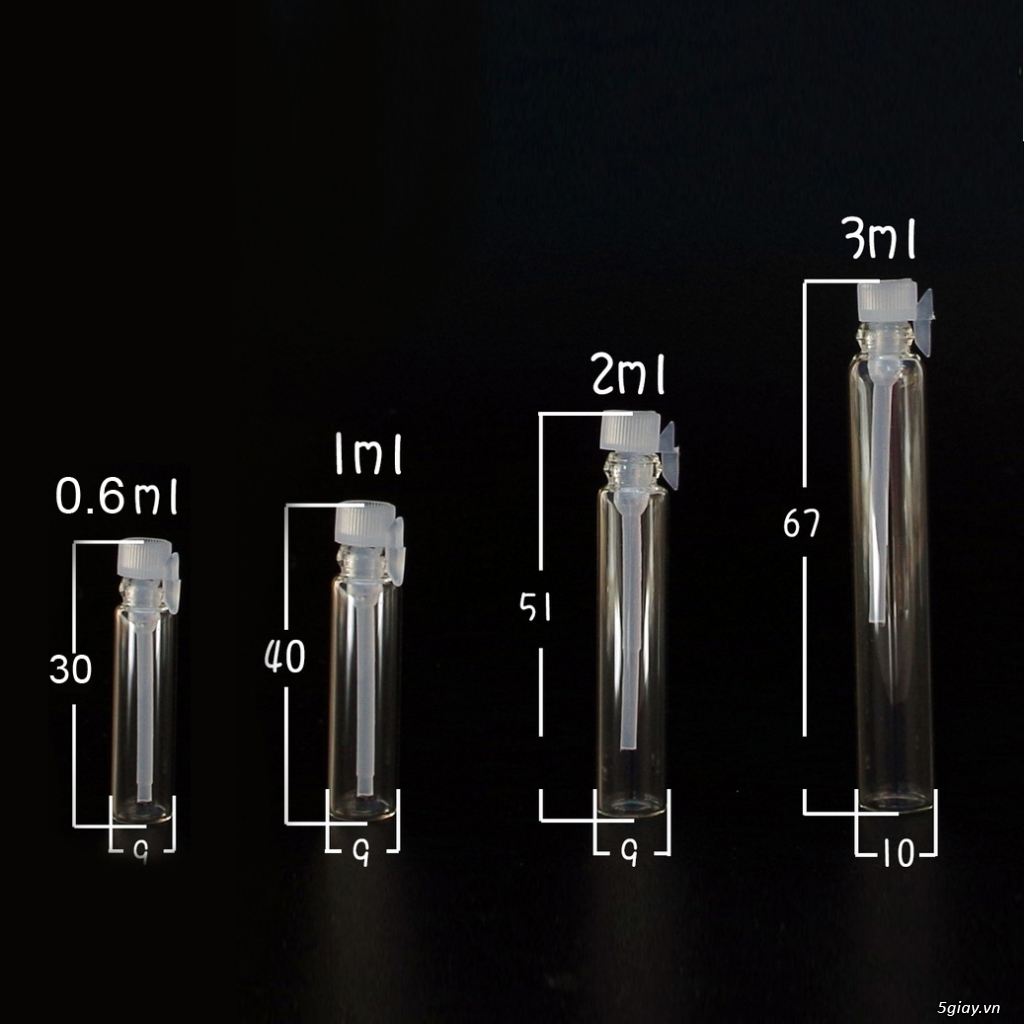 Mẫu thử - Vỏ chai lọ (đựng) nước hoa dung tích 0.2ml – 3ml - 1