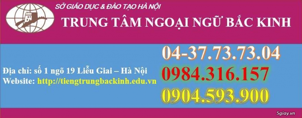 Học tiếng Trung chất lượng cao ở Hà Nội.