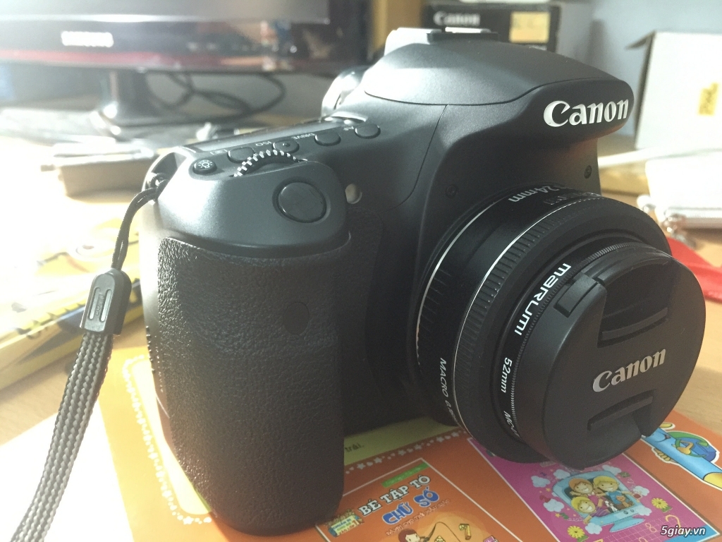 Cần bán bộ canon 60d kèm lens 24f2.8 STM va Flash mago pixl - 1