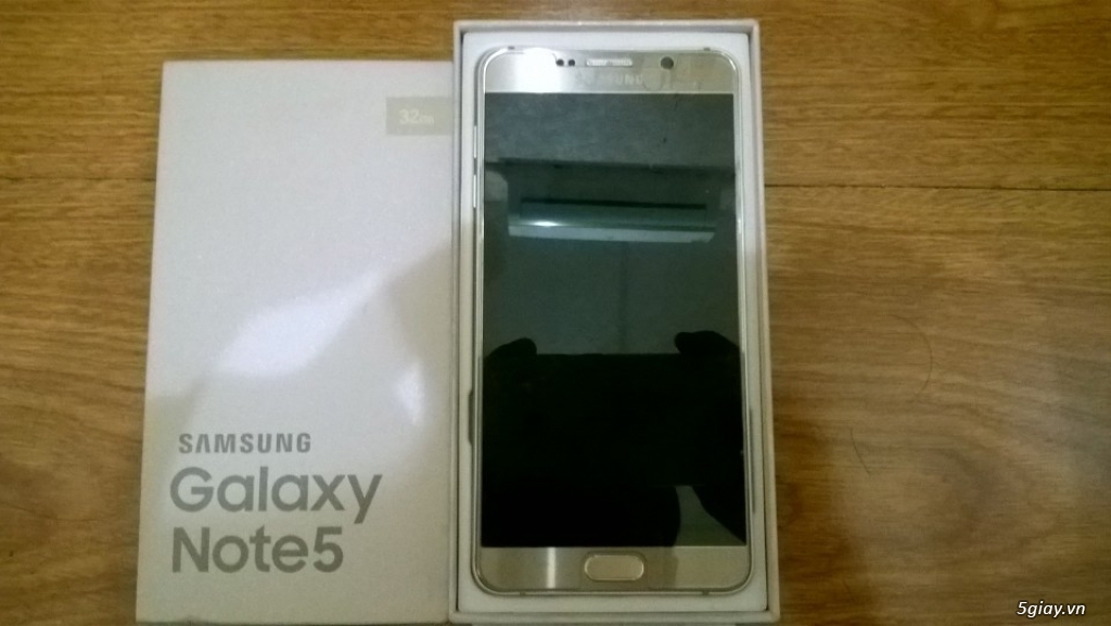 Galaxy Samsung NOTE 5 Gold fullbox 98% + ốp lưng nikin - 1