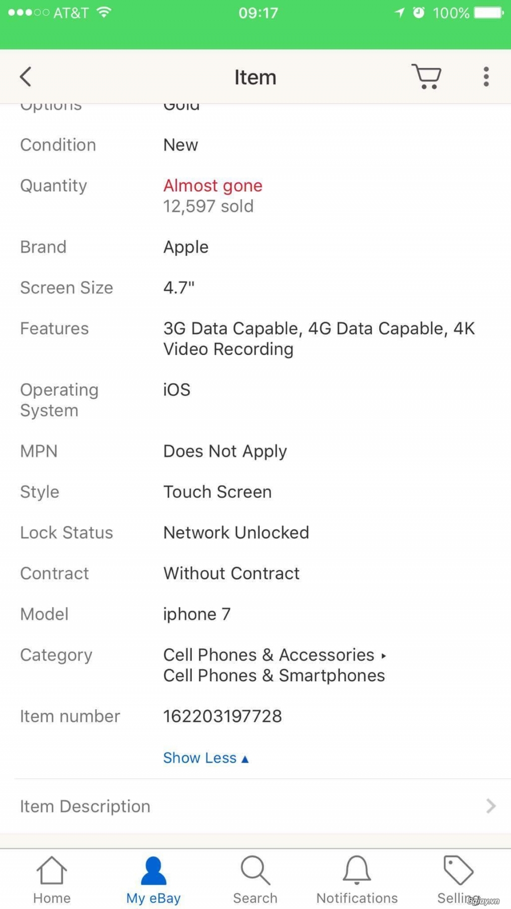 (HCM) iPhone 7 gold. 128G. Nguyên Seal. Hàng Mỹ. 17tr. - 4