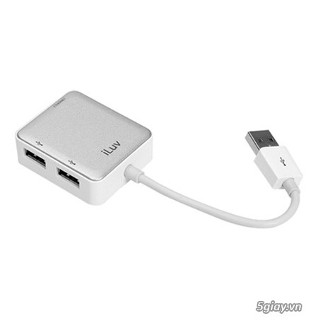 CÁP KẾT NỐI ILUV USB ETHERNET ADAPTER WITH 2 USB PORTS-TRẮNG giá 190k - 2