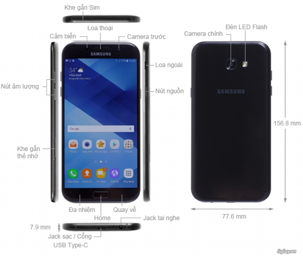 Samsung galaxy A7 (2017) Black - Chính hãng - mới mua 3 ngày - 99% - 1