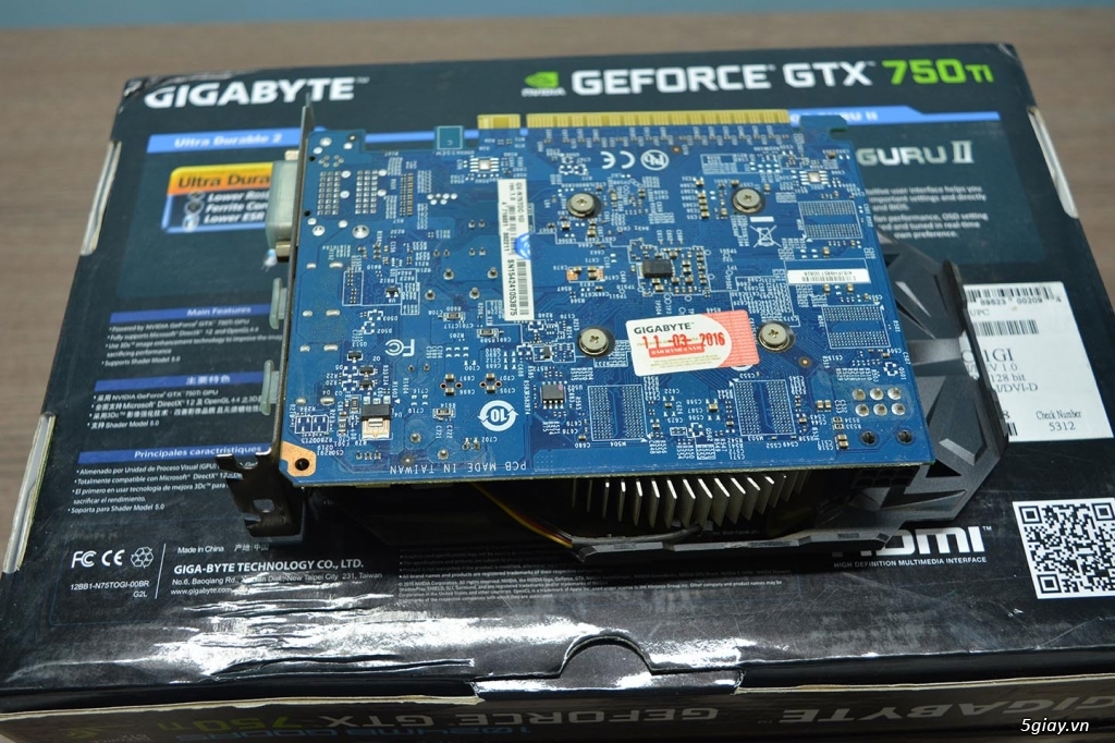 Rẻ như cho: VGA Gigabyte Geforce 750 ti 1gb - 1