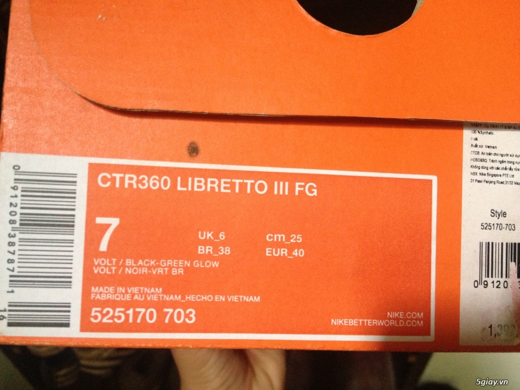 Ctr 360 Libretto III FG size 40 chính hãng - 4