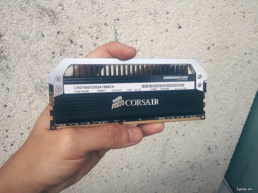 Bán RAM DDR3 CORSAIR DOMINATOR PLATINUM 1866 8GB + CORSAIR VENGEANCE 1
