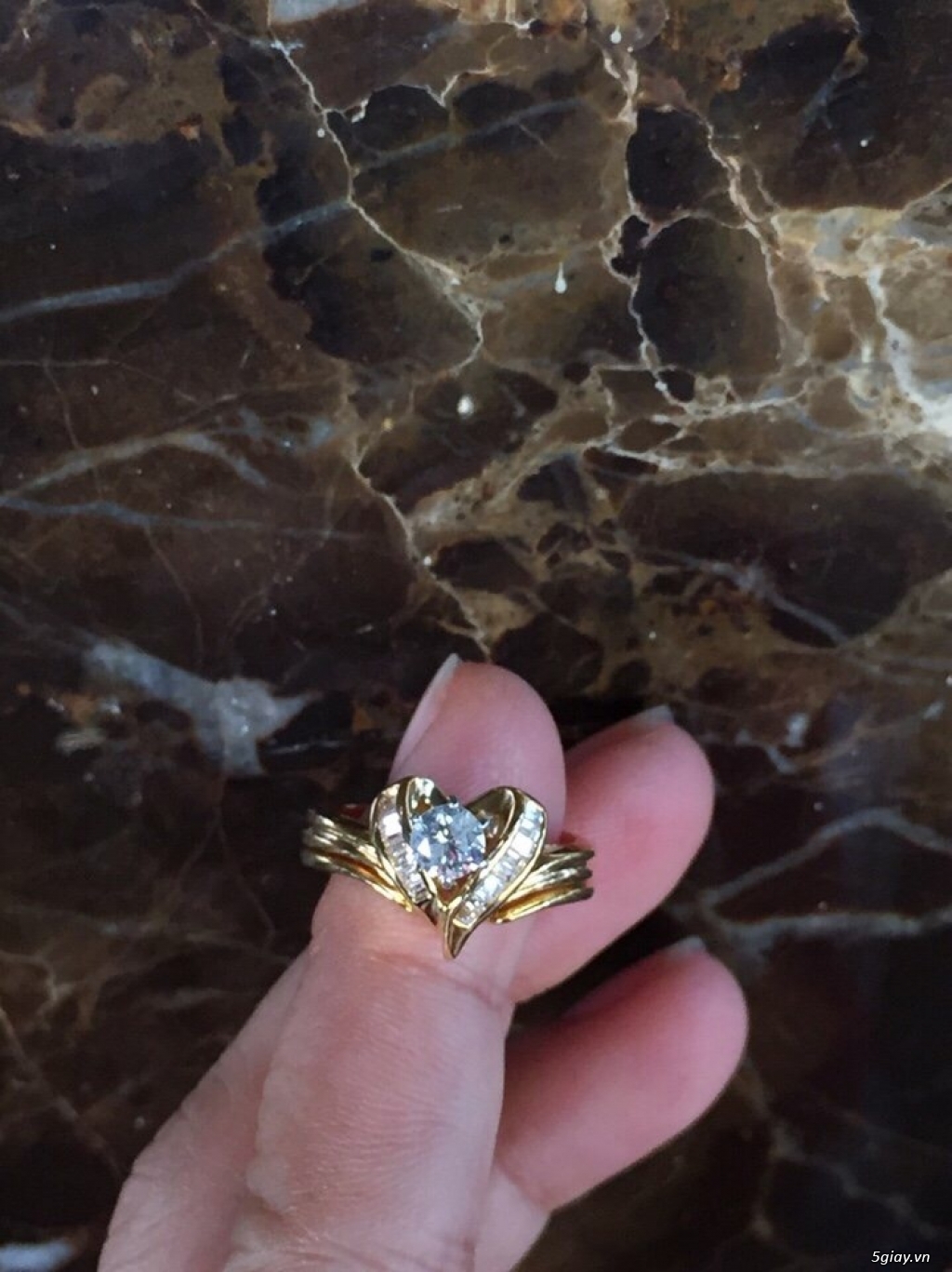 Nhẫn kim cương trái tim - 1