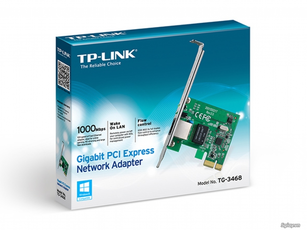 10 Card mạng Gigabit PCI Express 1X TP-LINK TG-3468 còn bảo hành 12/2015 - 1