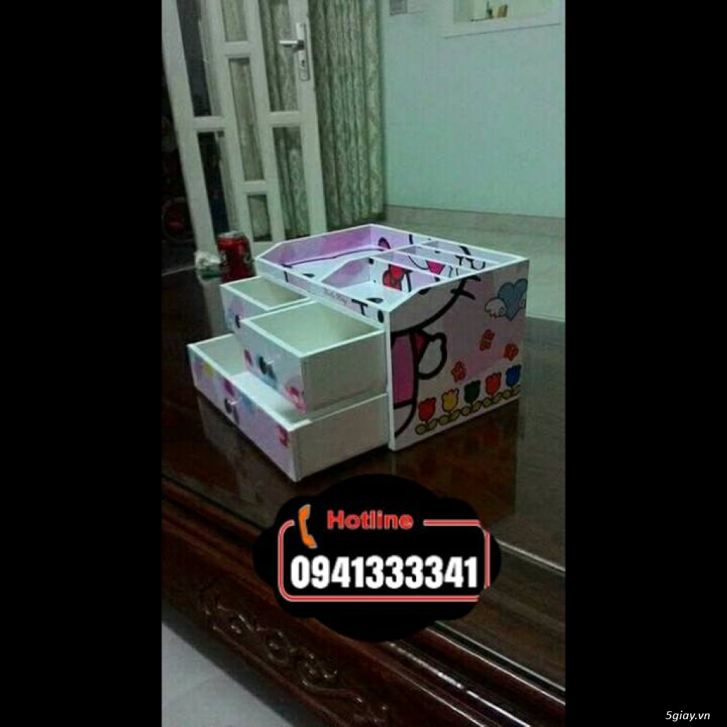 Kệ đựng mỹ phẩm trang điểm Handmade - 5