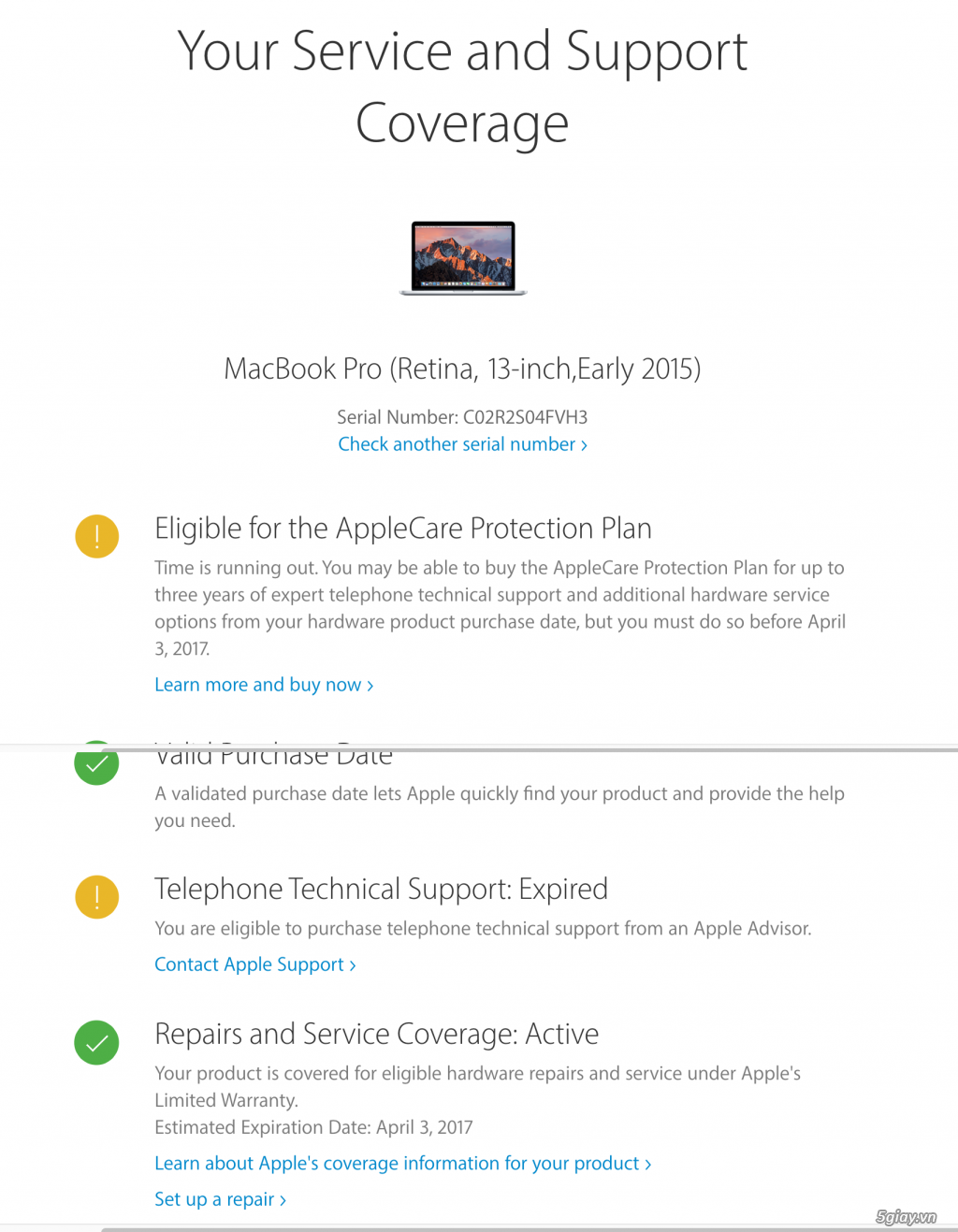Cần bán MacBook Pro (Retina, 13-inch, Early 2015) - mới 99% - 2