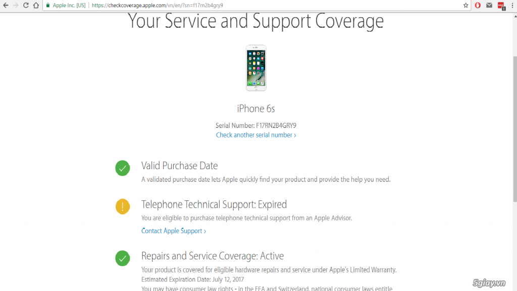 Bán iPhone 6s Space Grey 64GB Quốc tế, hàng Apple store AUS, full box
