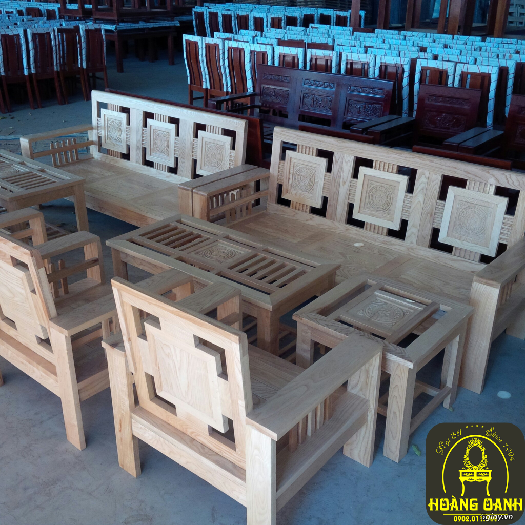 Salon gỗ sồi Nga tay 12 sản xuất tại xưởng ở Hố Nai - 3