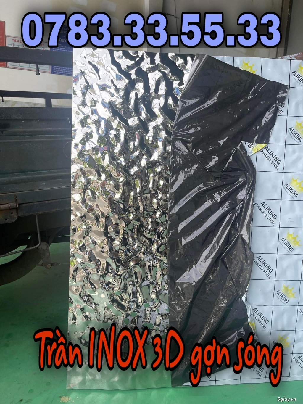 Trần INOX 3D Gợn Sóng 5giay