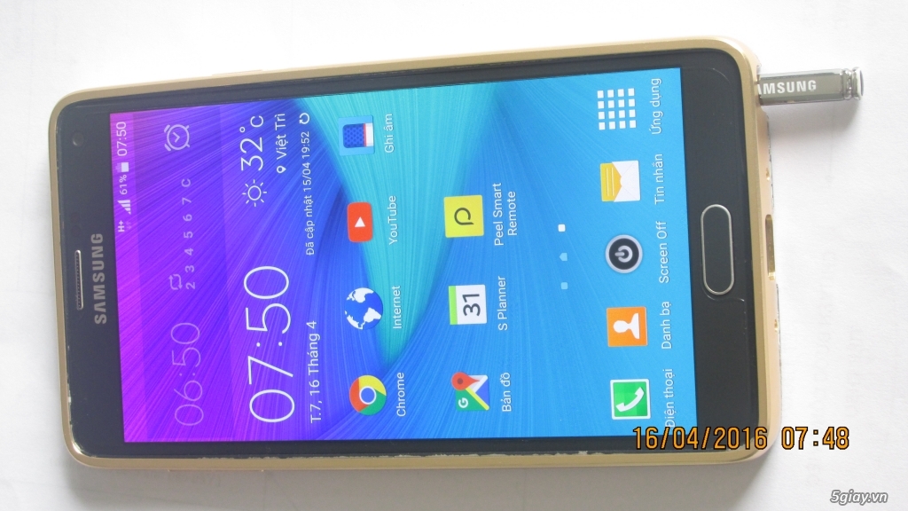 Note 4 Sam sung Viet Nam nguyên bản, full phụ kiện | 5giay