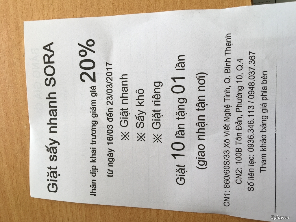 Tiệm giặt sấy SORA - 1